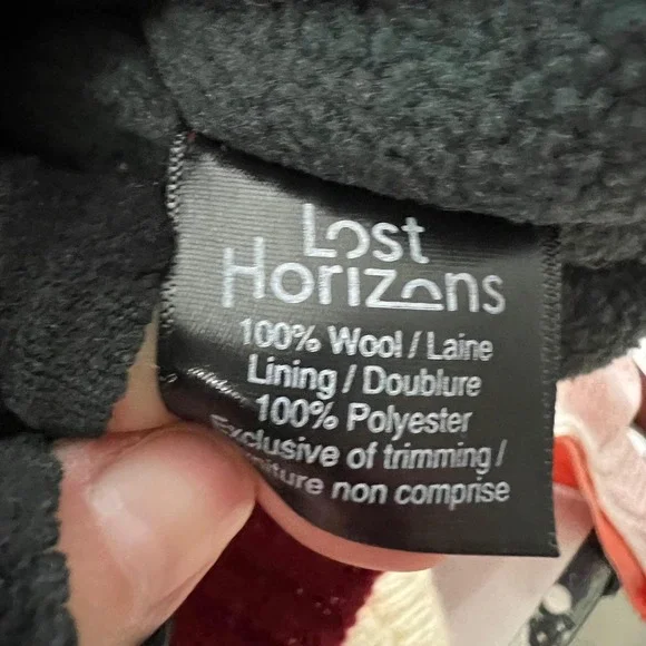 Lost Horizons Hand Knit Wool Fleece Lined Southwestern Shawl Collar Cardigan S - Picture 4 of 6